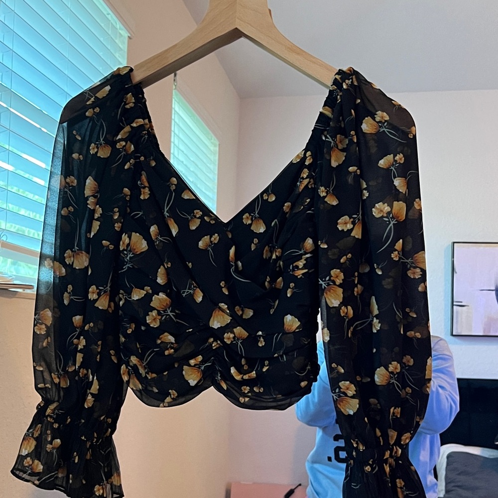 Allison Cropped Lemon Blouse